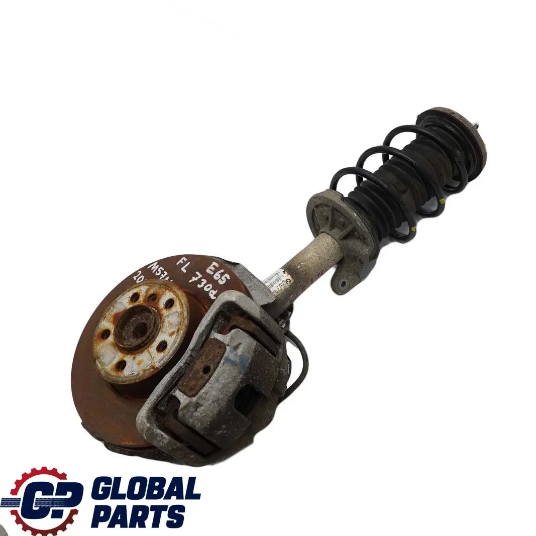 BMW E65 730d M57N Delantero Izquierdo Pierna Freno Disco Suspension Portador