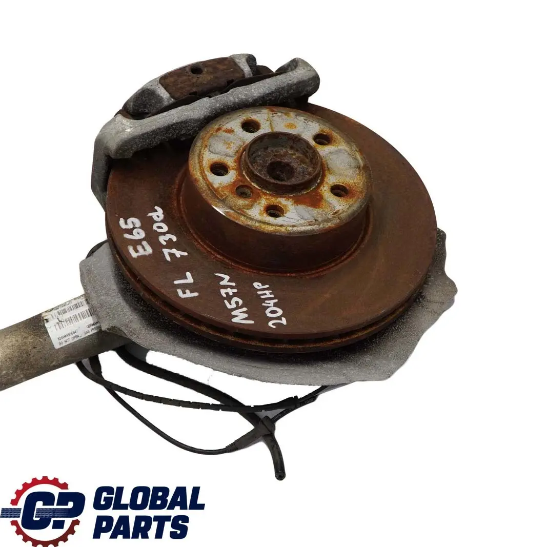 BMW E65 730d M57N Delantero Izquierdo Pierna Freno Disco Suspension Portador