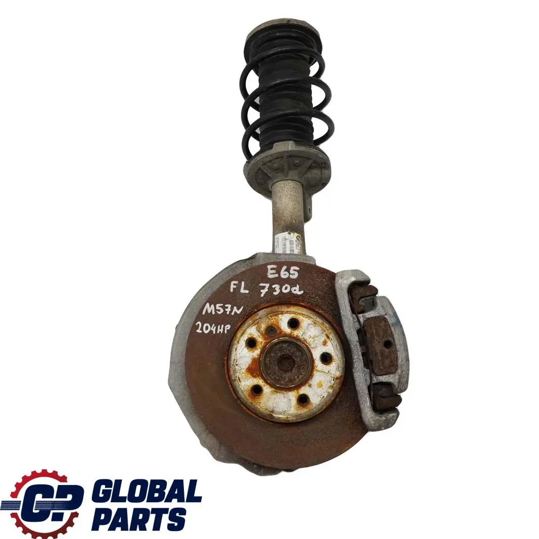 BMW E65 730d M57N Delantero Izquierdo Pierna Freno Disco Suspension Portador