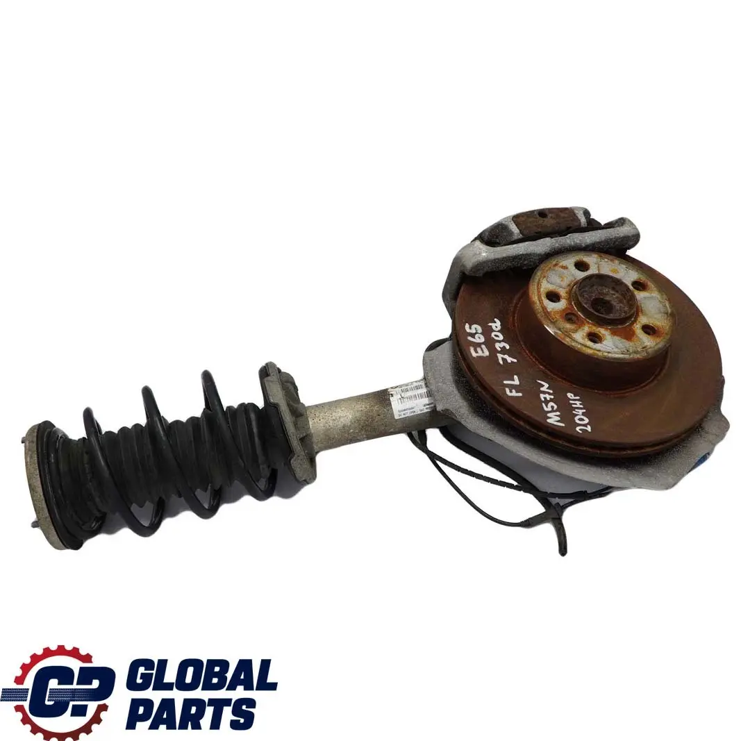 BMW E65 730d M57N Delantero Izquierdo Pierna Freno Disco Suspension Portador