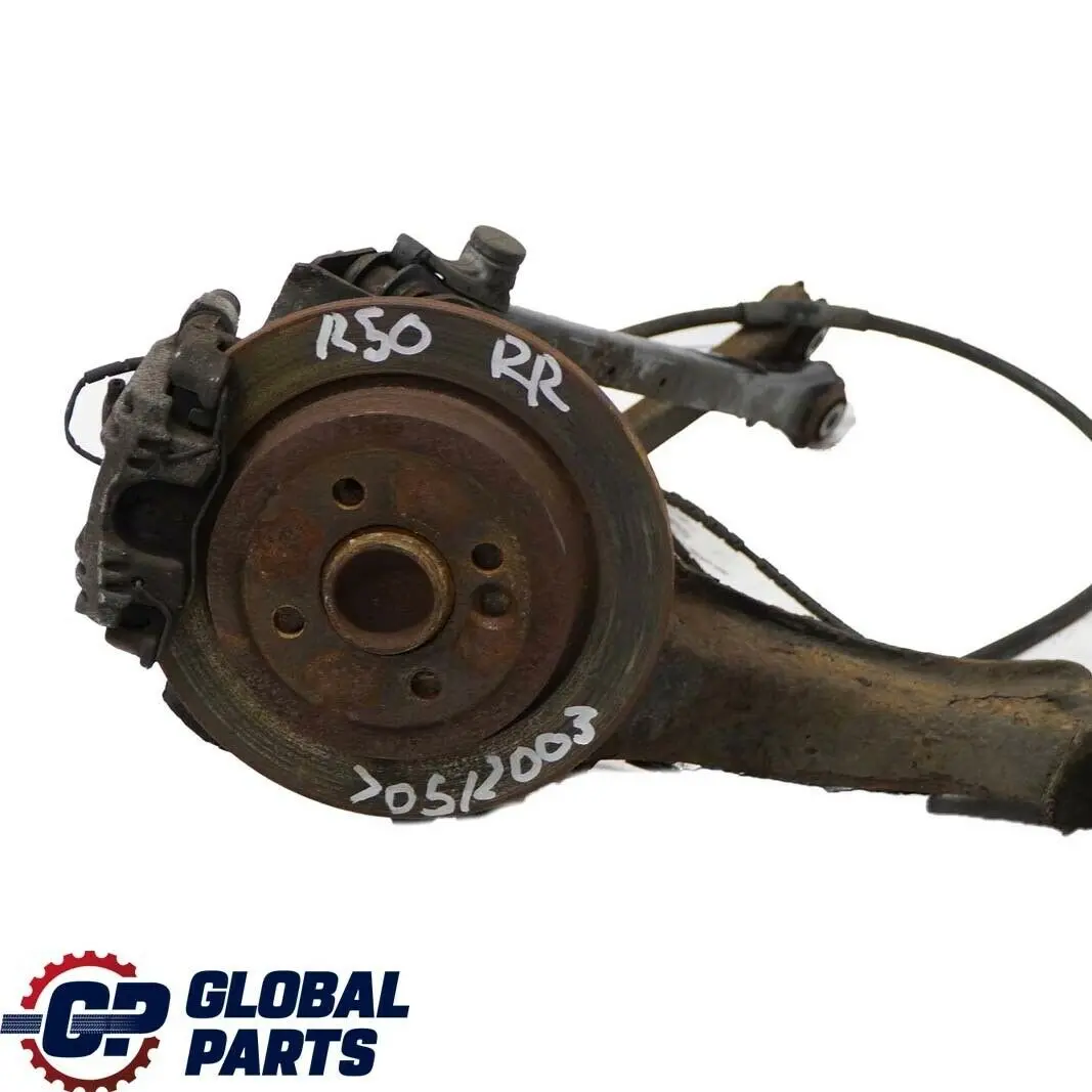 Mini R50 R52 R53 Cooper trasera derecha Pierna Freno Suspensión Hub 6769026