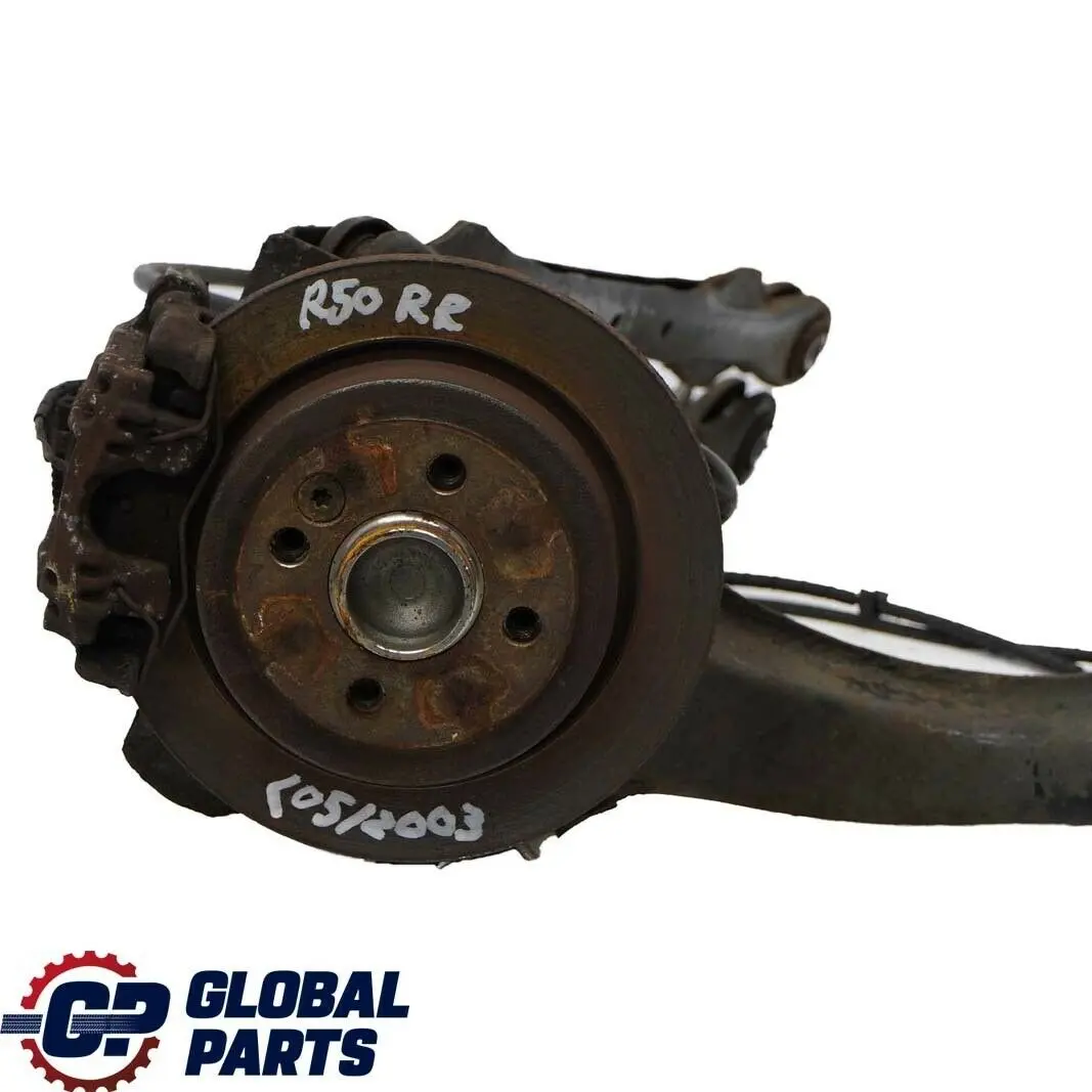 Mini Cooper R50 R53 trasera derecha O / S Pierna Freno Suspension Hub Set