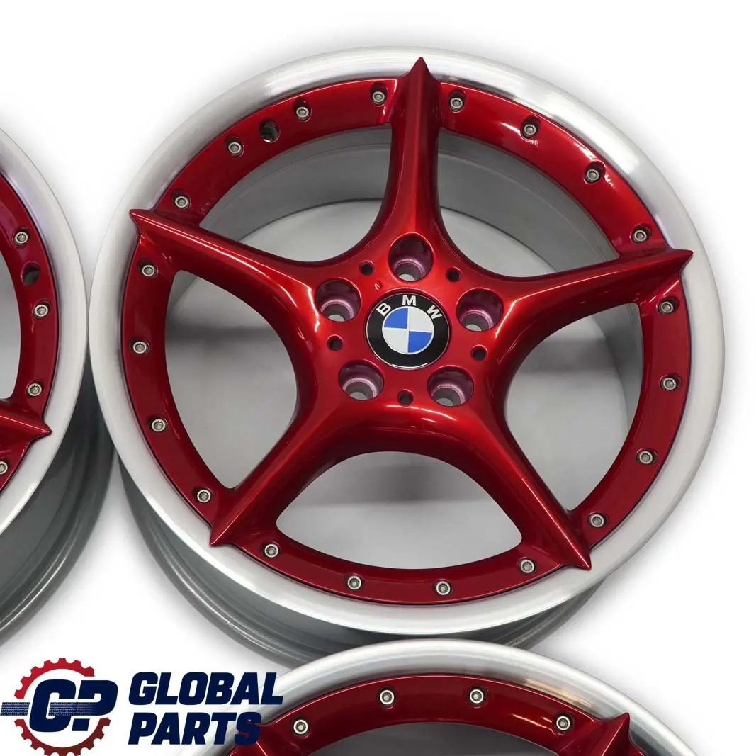 BMW Z4 Series E85 E86 Red Complete Set 4x Alloy Wheel Rim 18" Star Spoke 108