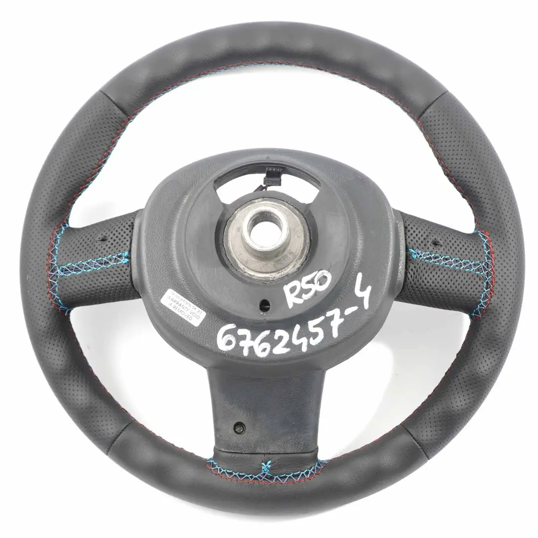 Mini Cooper R50 R52 R53 NEW Black Leather Sport Steering Wheel 6762457