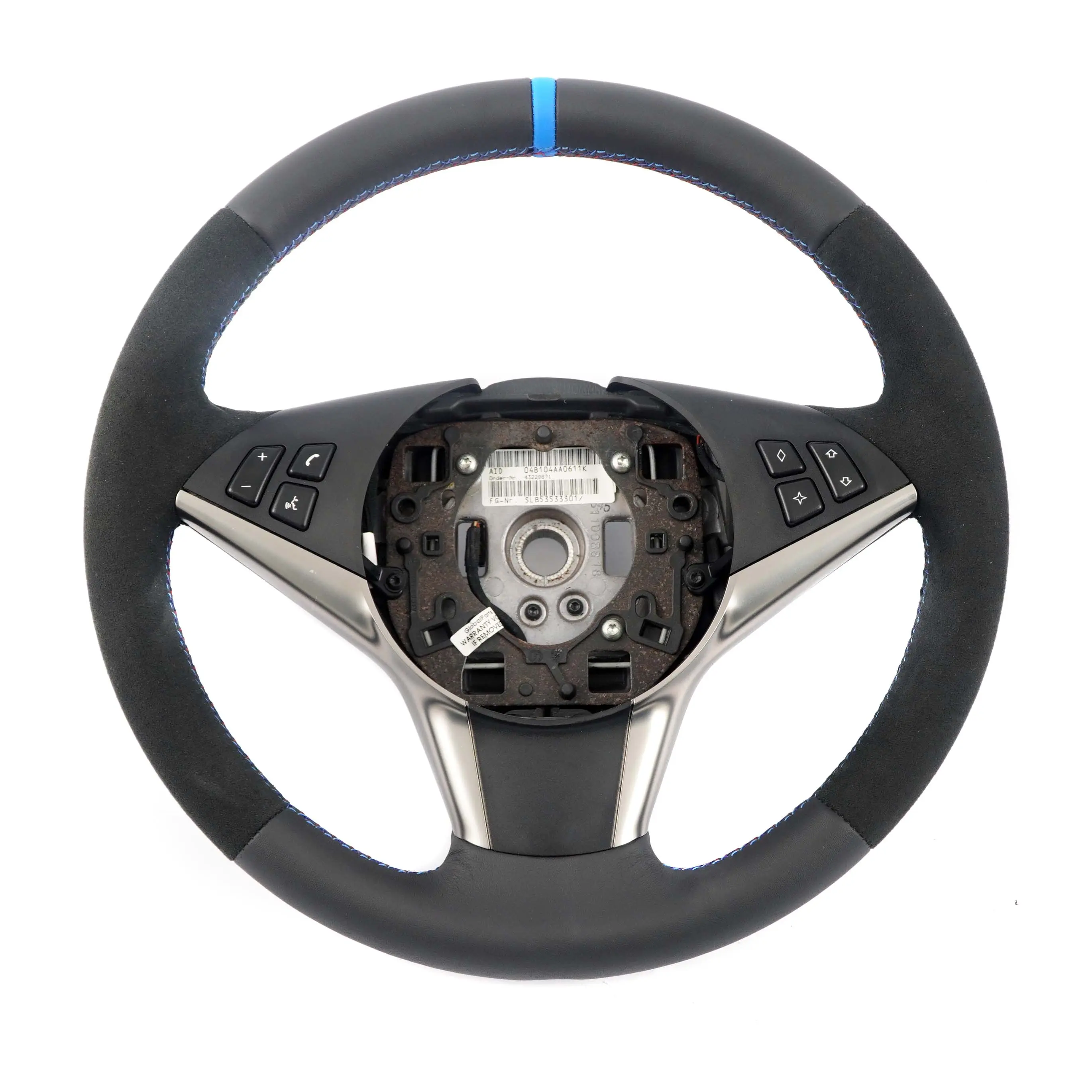 BMW E60 E61 E63 NEW Leather / Alcantara Sport Steering Wheel Black M-tricolored