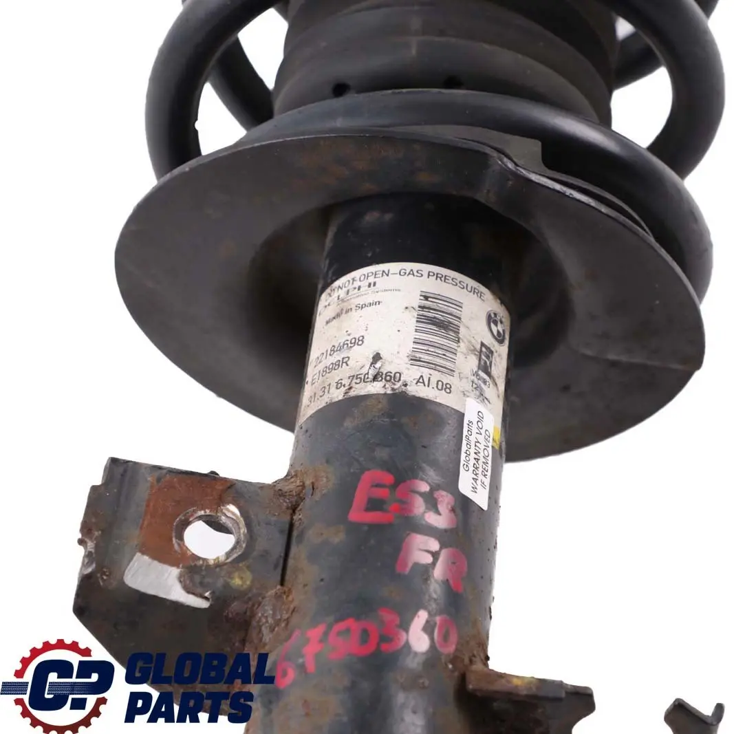 BMW X5 E53 Suspensión Deportiva Eje Delantero Derecho Muelle Puntal  6764602