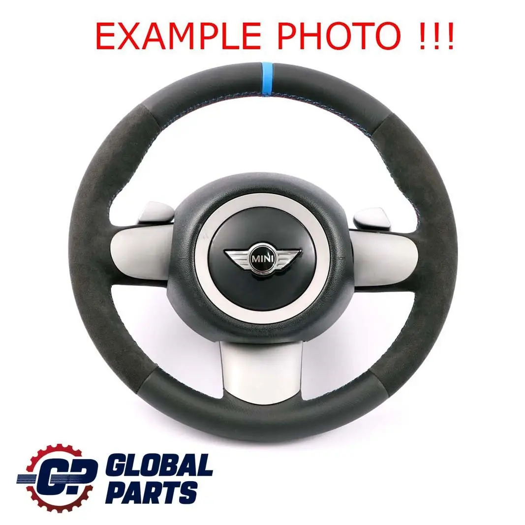 Mini Cooper R50 R52 NEW Black Leather Steering Wheel M-tricoloured Steptronic