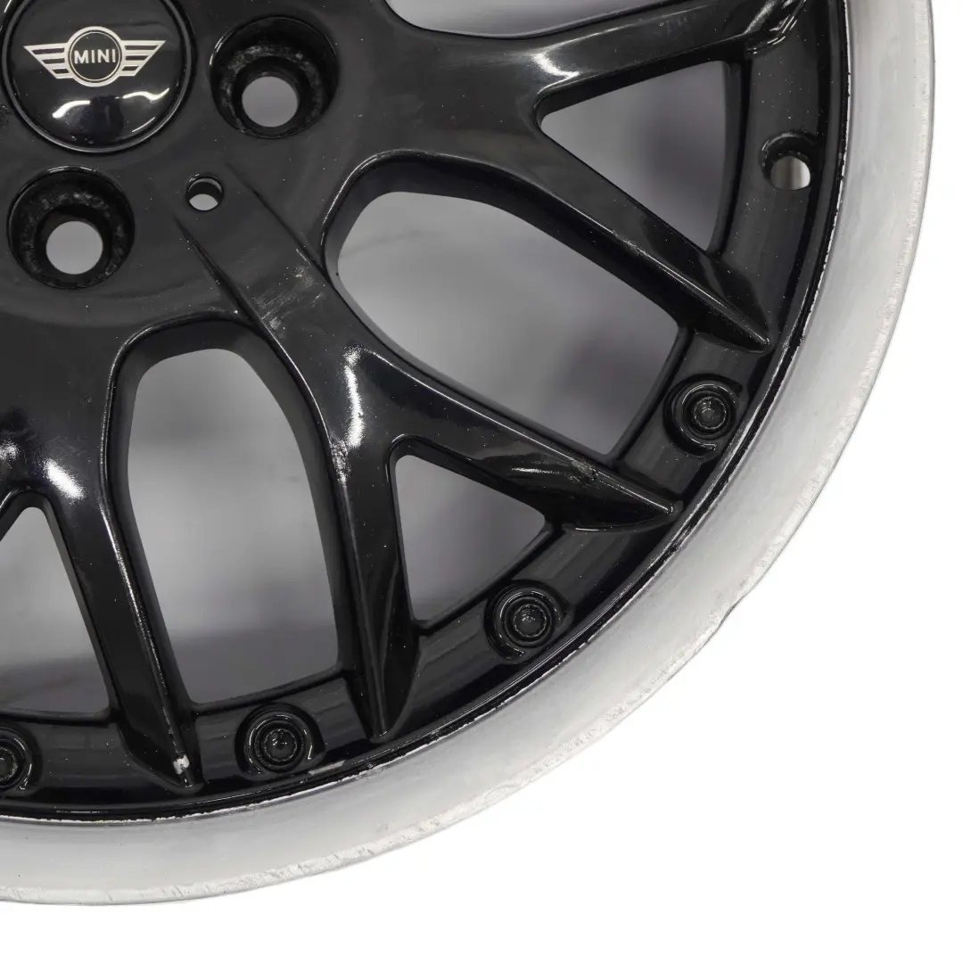 Mini One R50 R53 Llanta De aleacion negra 17" 7J ET:48 Cross Spoke 6768580