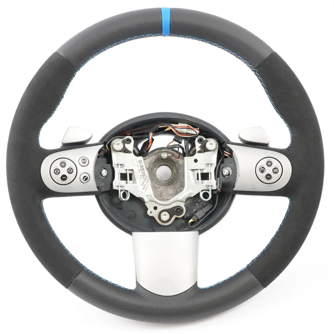 Mini R50 R52 R53 Sport Leather 3 Spoke Steering Wheel Steptronic Multifunction