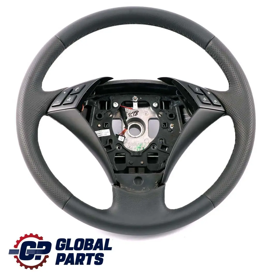 BMW 5 Series E60 E61 New Black Leather Steering Wheel