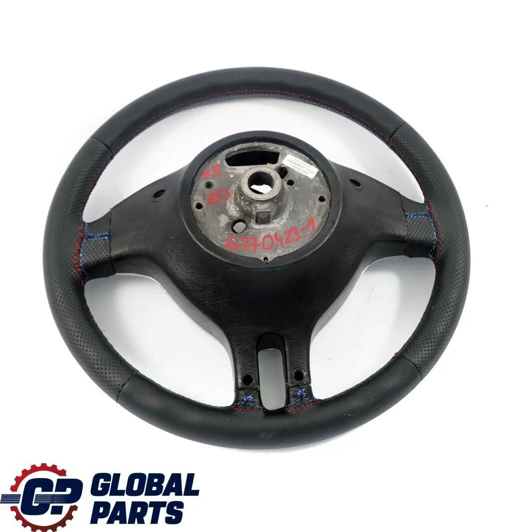 BMW X5 Series E53 NEW Black Leather Sport Steering Wheel 3 Spoke M-tricoloured