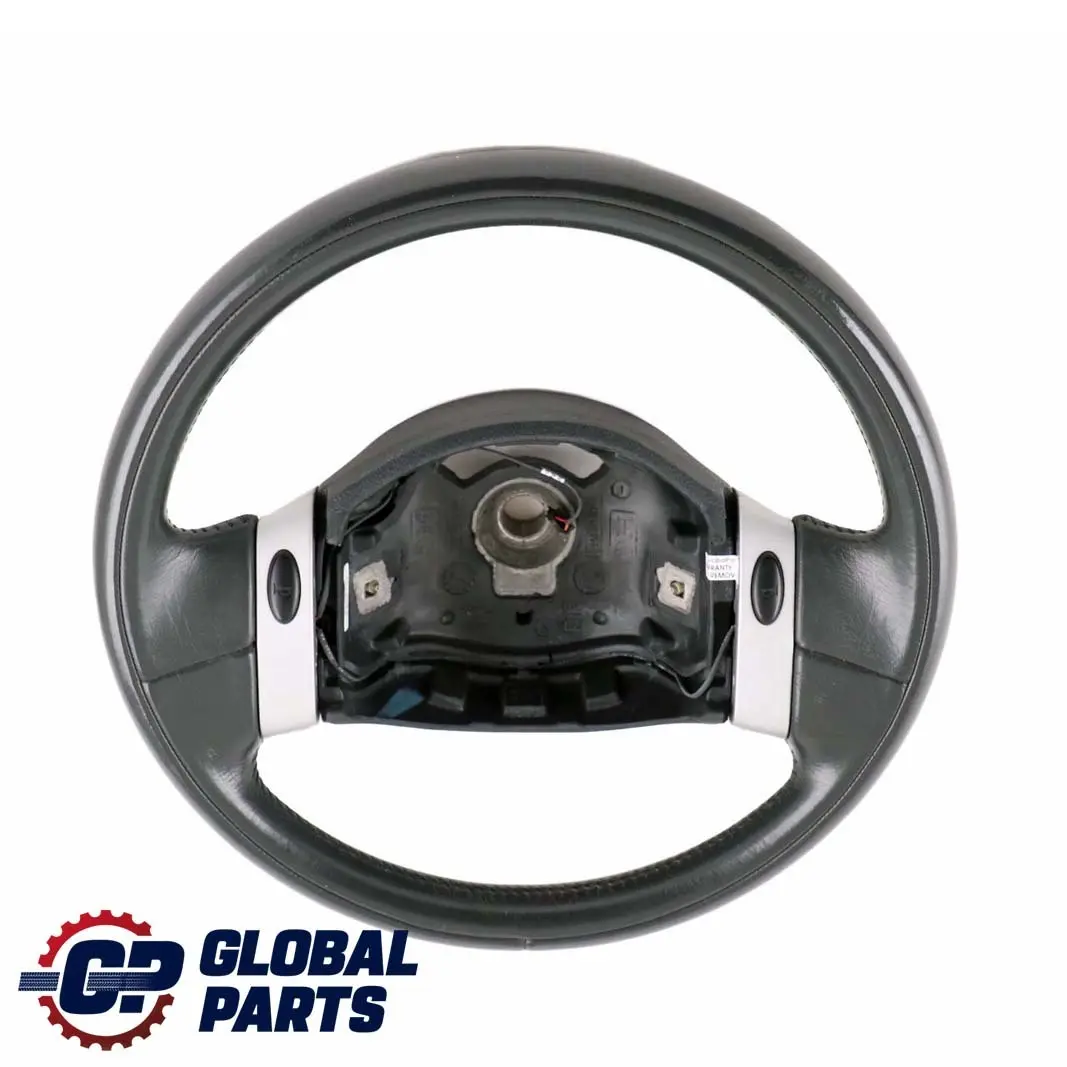 BMW Mini Cooper R50 R53 Sport 2 Spoke Black Leather Steering Wheel Trim