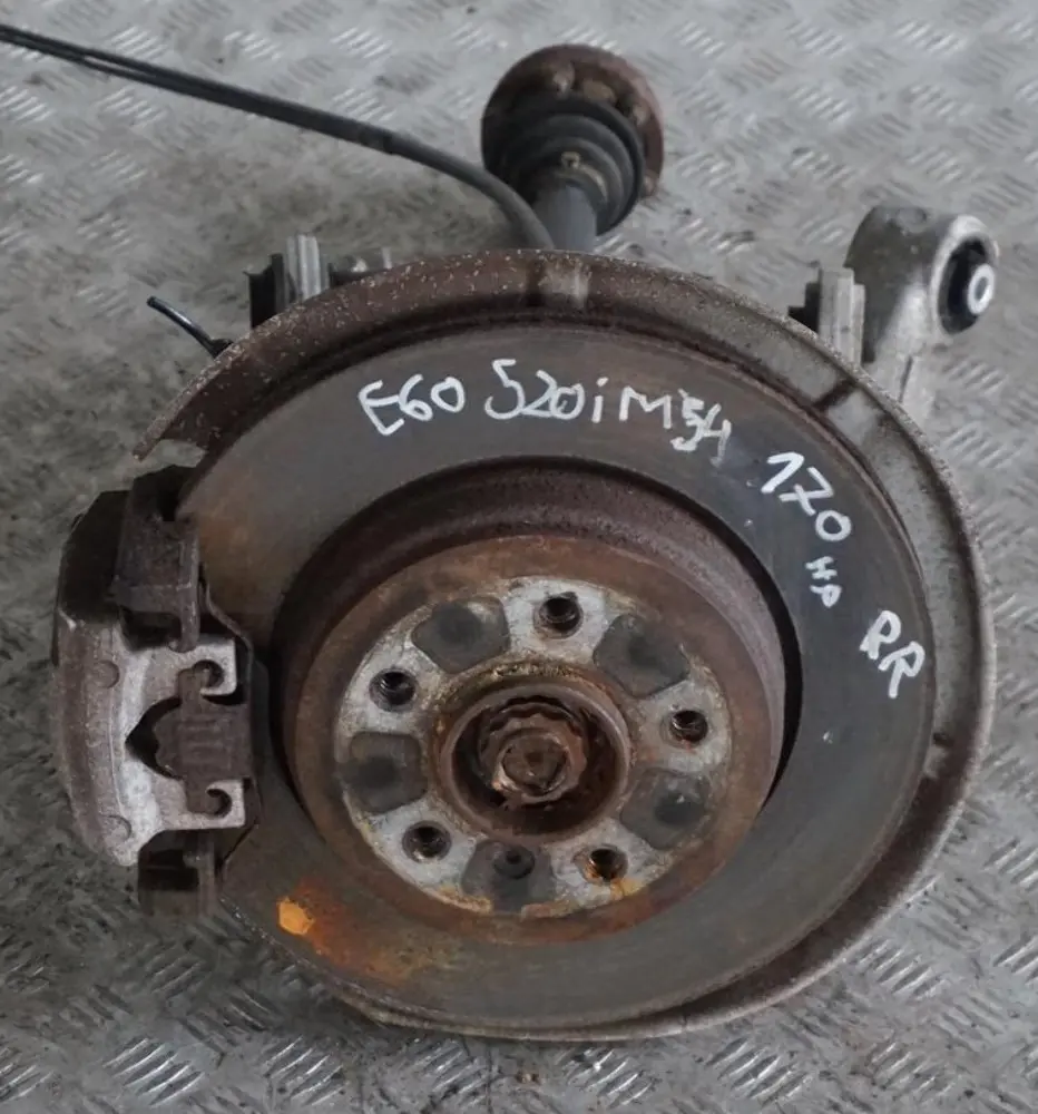 BMW E60 530d Rear Left N/S Suspension Hub Leg Brake Caliper Disc