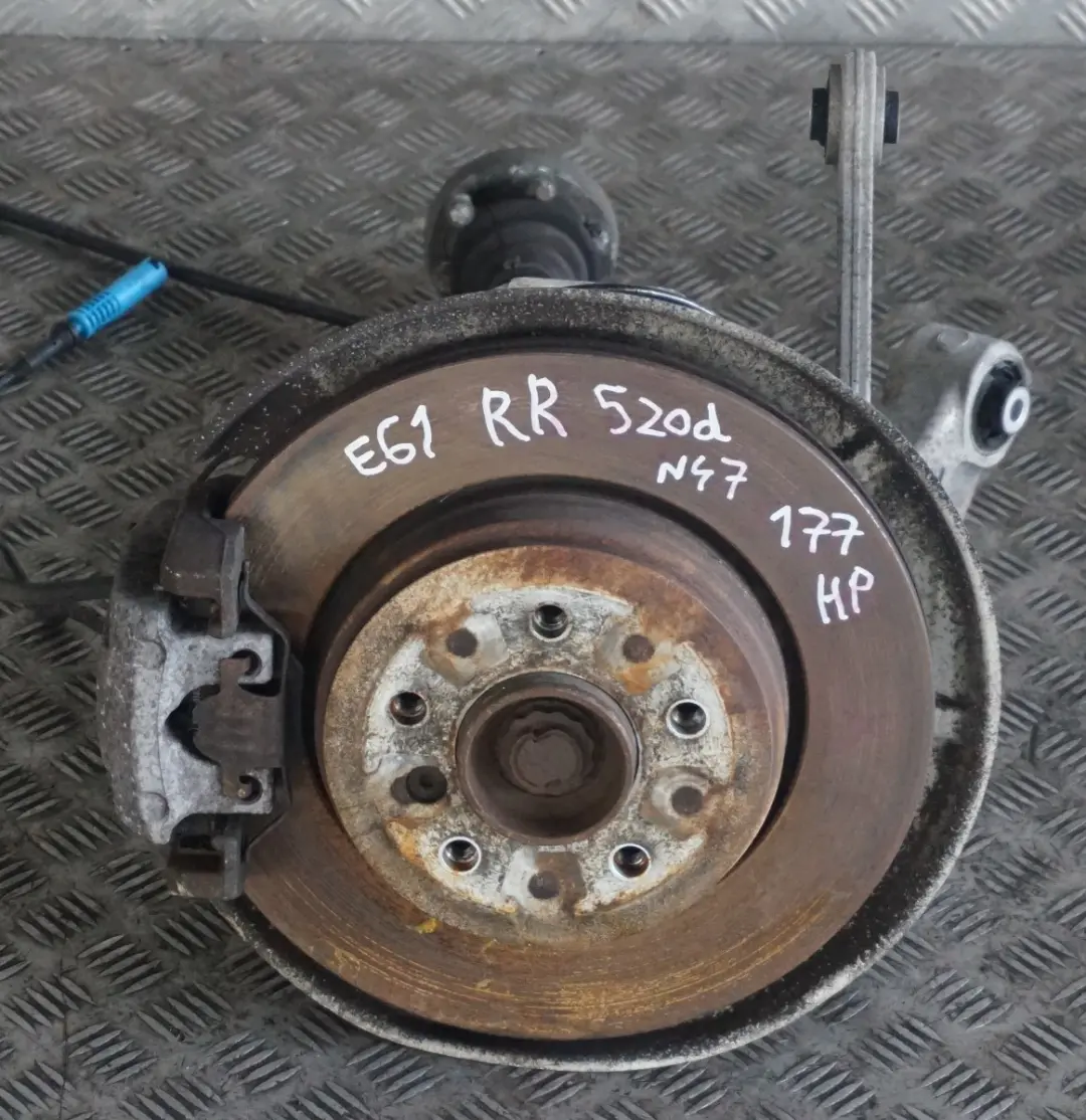 BMW E61 520d N47 Rear Right O/S Output Shaft Suspension Leg Wheel Carrier