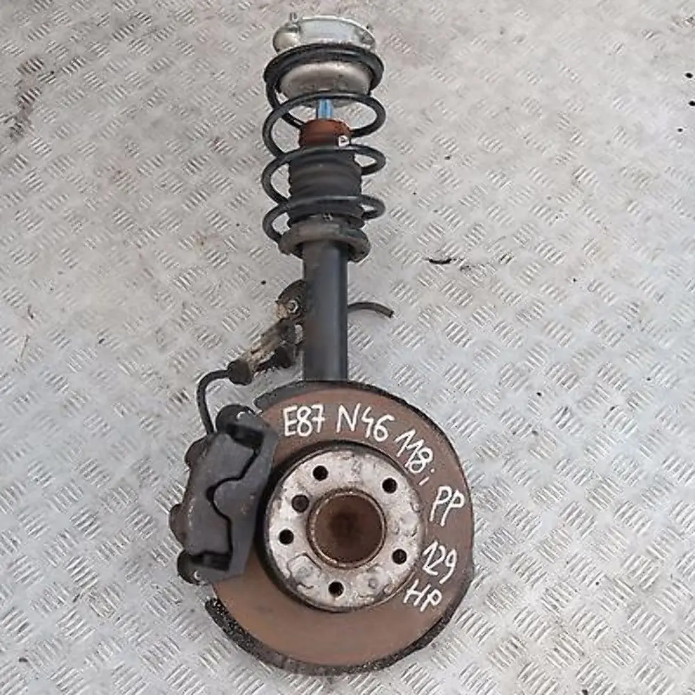 BMW E87 118i N46 Delantero Derecho Muelle Strut Freno Suspension Eje Pierna