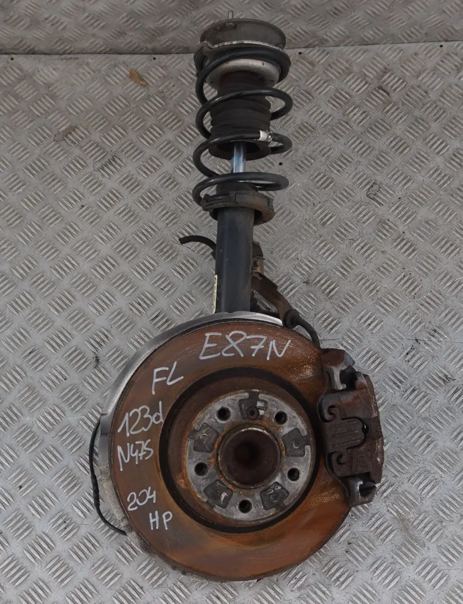 BMW 1 E87 118d M47N2 Sport Front Left N/S Spring Strut Brake Suspension Leg Hub