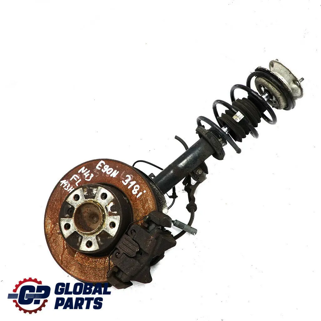 BMW E90 318i N43 Frente Izquierda Primavera Strut Pierna Freno Suspension Hub