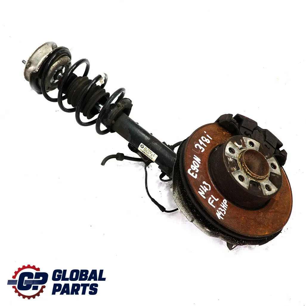 BMW E90 318i N43 Frente Izquierda Primavera Strut Pierna Freno Suspension Hub