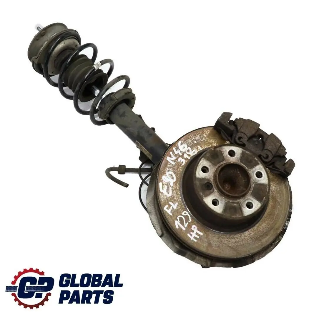 BMW E90 318i N46 FRONTAL IZQUIERDO SPRING STRUT PIERNA SUSPENSIoN De FRENO HUB S