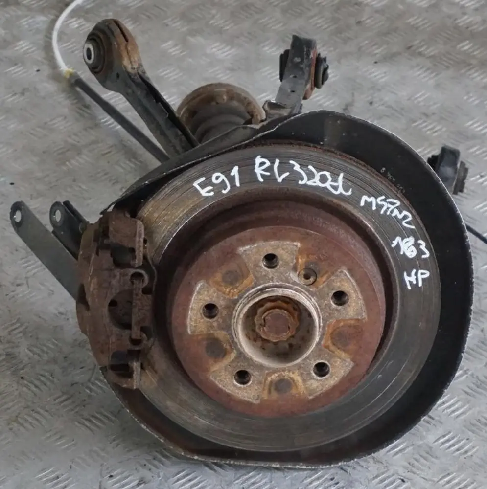 BMW 3 E91 Touring 320d M47N2 Rear Left N/S Axle Leg Suspension Brake Disc Hub