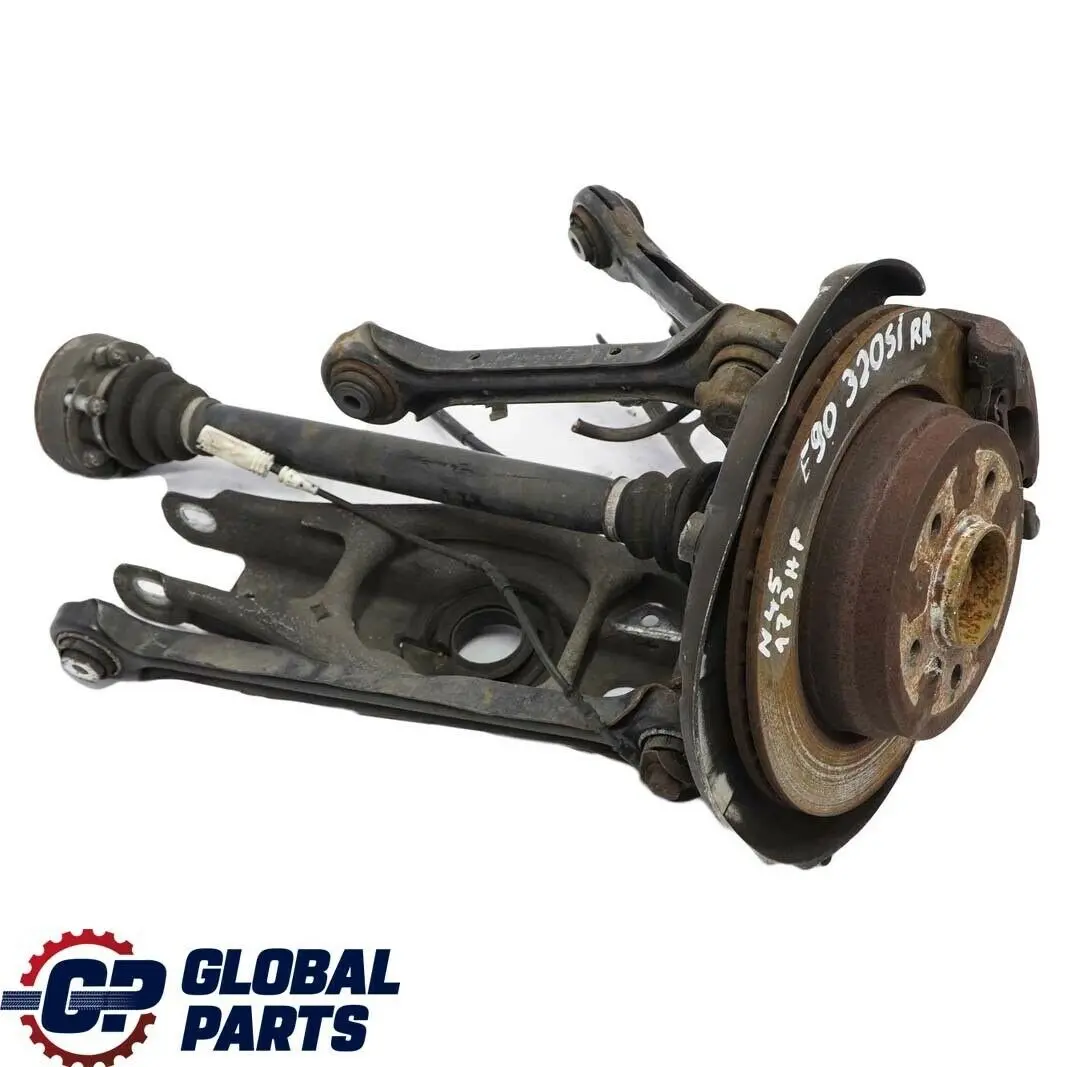 BMW E90 320si N45 trasera derecha O / S Suspension Pierna Eje De freno Hub