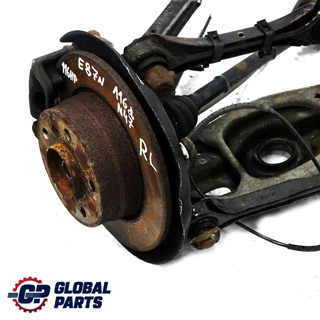 BMW E81 E87 LCI 116d N47 Trasera Izquierda Suspension Pierna Eje Disco De Freno