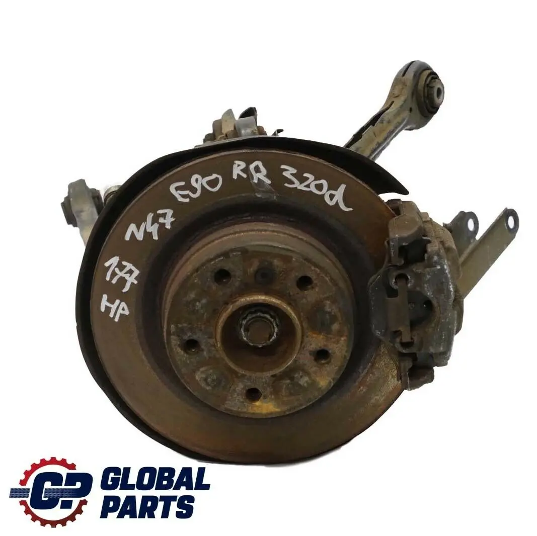 BMW 3 Series E90 320d N47 Rear Right O/S Suspension Leg Axle Brake Disc