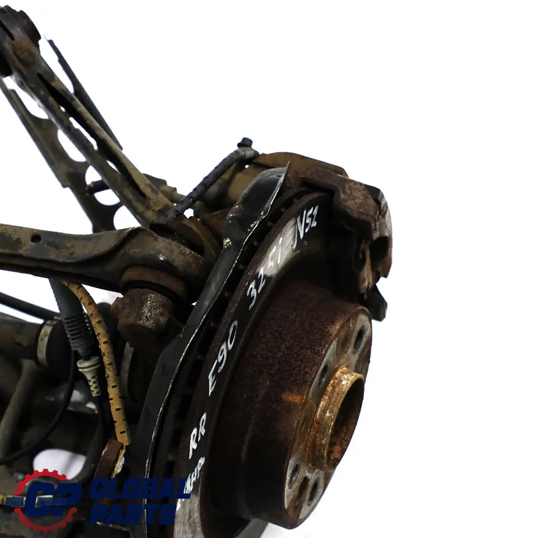 BMW E90 325i N52 trasera derecha O / S Suspension Pierna Eje De freno Hub