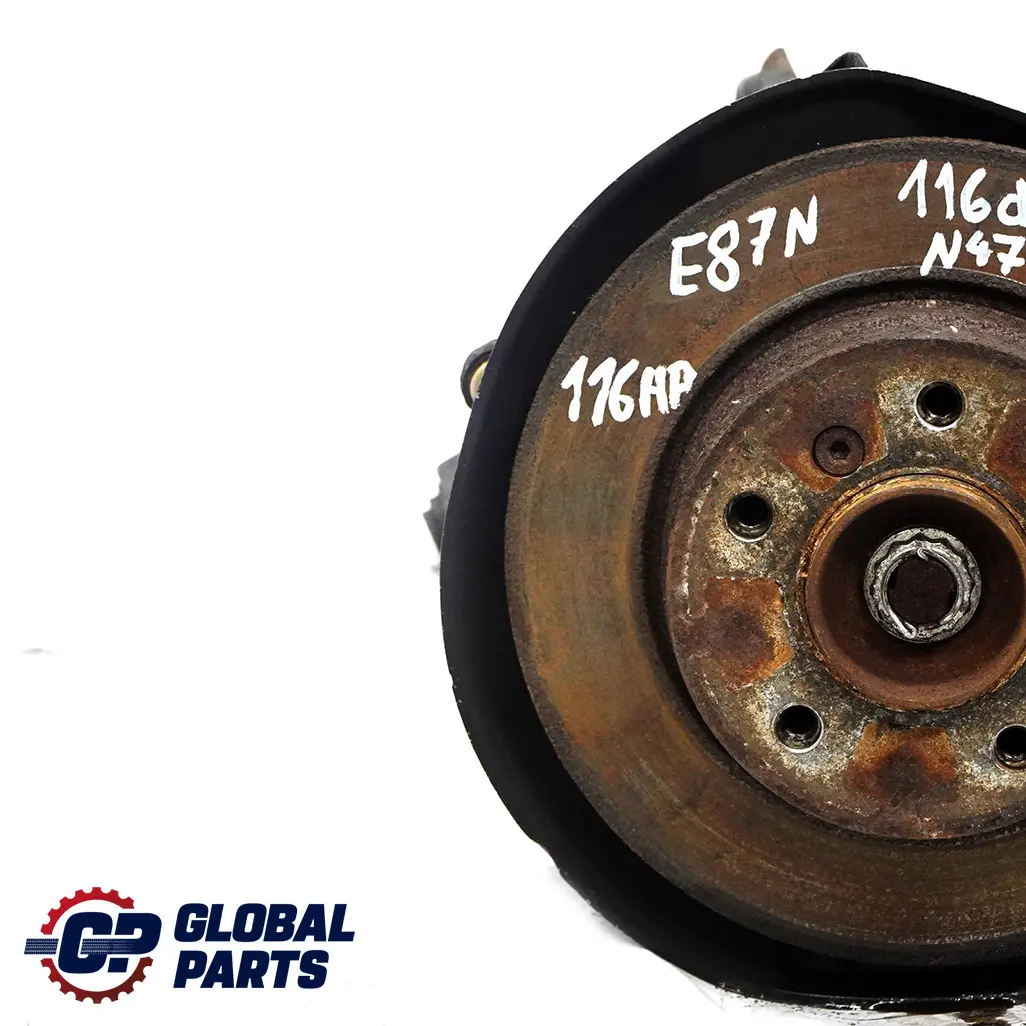 BMW E81 E87 LCI 116d N47 Trasera Derecha Suspension Pierna Eje Disco De Freno