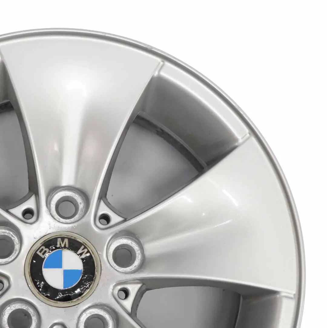 BMW E90 E91 Silberne Leichtmetallfelge 16" 7J ET:34 M Spider Speiche 155 6775594