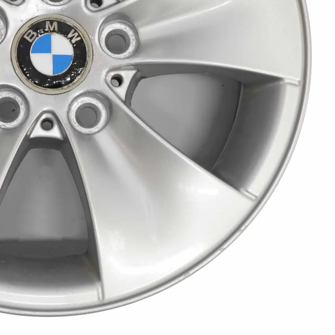 BMW E90 E91 Silberne Leichtmetallfelge 16" 7J ET:34 M Spider Speiche 155 6775594