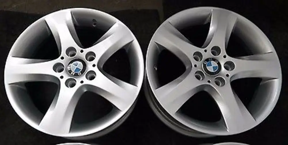 GENUINE BMW E81 E82 E87 E88 Complete Set 4x Wheel Alloy Rim 17" spider spoke 142  - SKU 6775623 - Part number 6775622  6775623