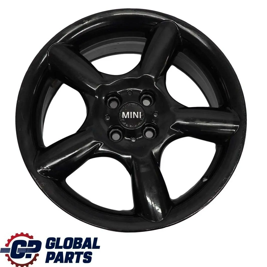 Mini Cooper One R50 R56 Alu Felge 7J 17" Schwarz 5 Star Pace Spoke 110 6777960