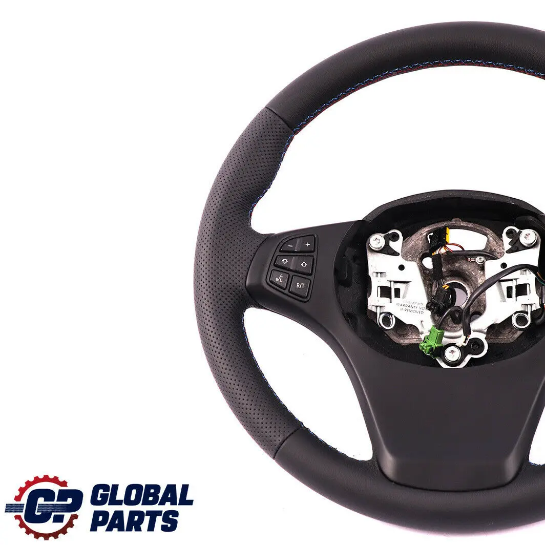 BMW X3 X5 Series E53 E83 NEW Black Leather Sport Steering Wheel Black Threads