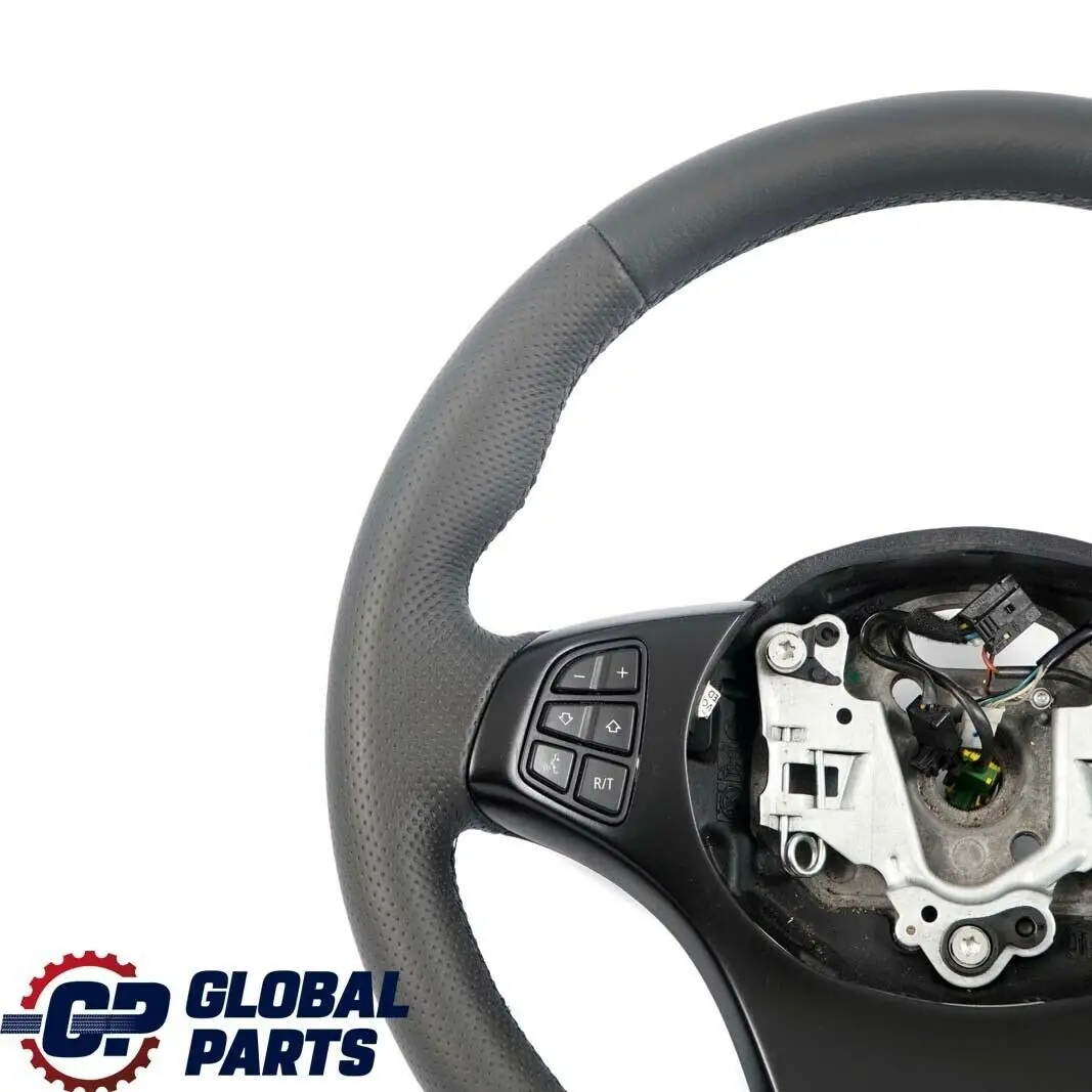 BMW X3 X5 Series E53 E83 NEW Black Leather Sport Steering Wheel Black Threads