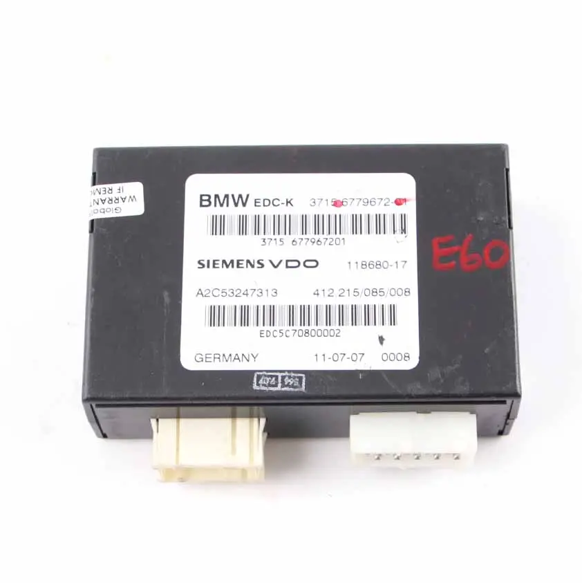 BMW E60 M5 E63 M6 E65 EDC-K Control Unit Module ECU Rear Suspension 6779672