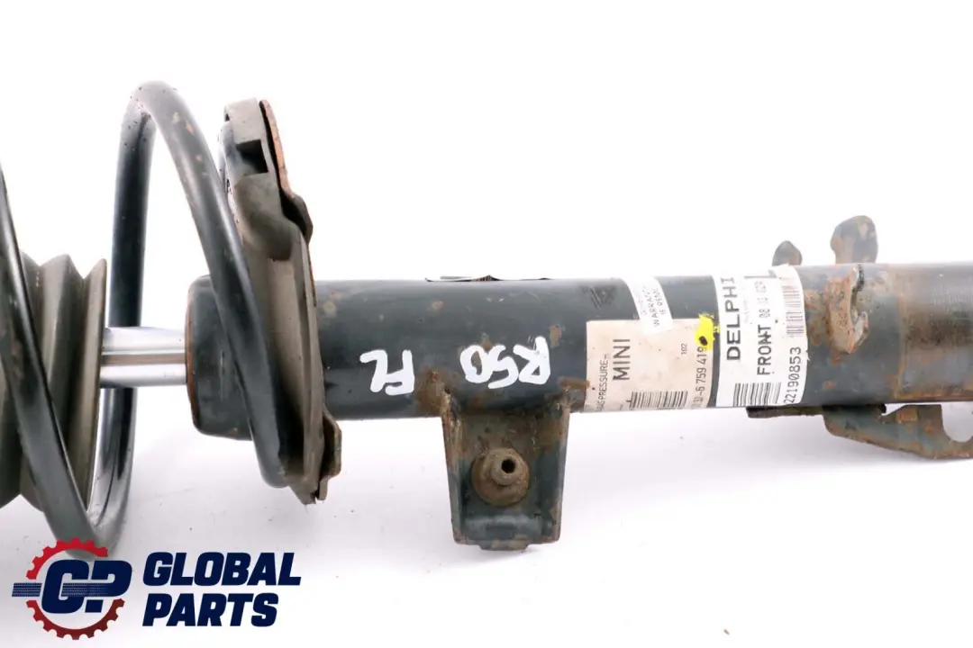 BMW Mini R50 Delantero Izquierdo Muelle Puntal Suspensión Amortiguador 6759419