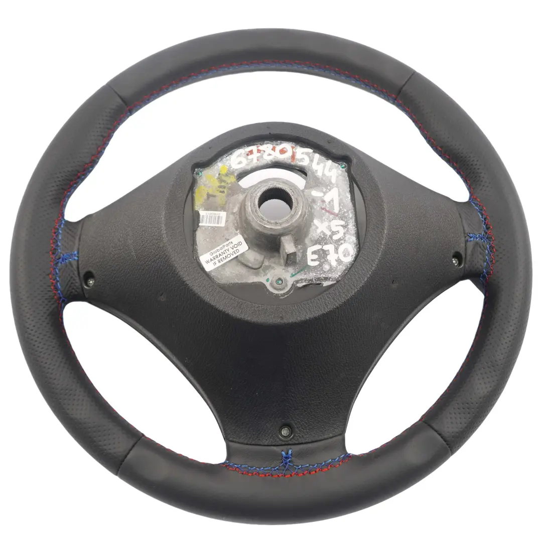 BMW X5 E70 E70N LCI NEW Black Leather Sport Steering Wheel Black M-tricolored