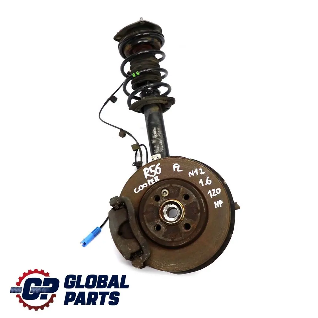 Mini R56 Cooper N12 LEFT SPRING STRUT LEG BRAKE SUSPENSION HUB 