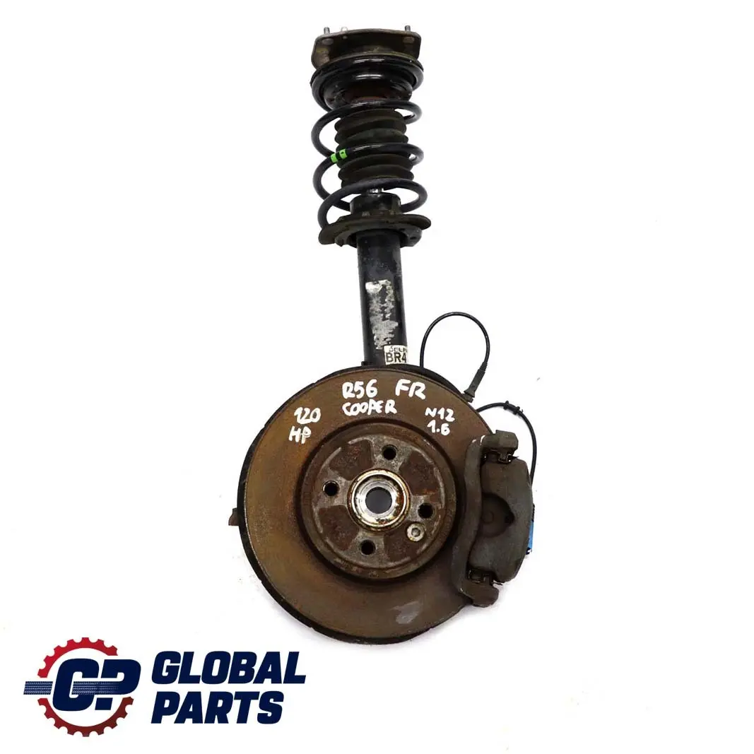 Mini R56 Cooper N12 Right O/S Front Spring Strut Leg Brake Suspension Hub