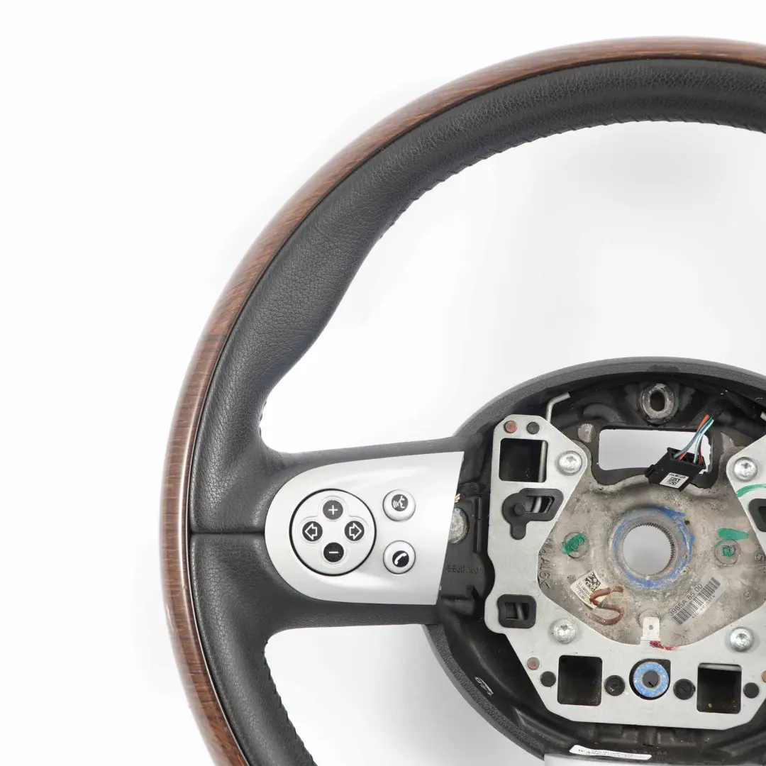 Steering Wheel Mini Cooper R56 R55 R57 Wood / Black Leather Sport Multifunction