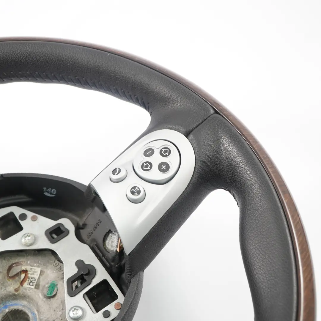 Steering Wheel Mini Cooper R56 R55 R57 Wood / Black Leather Sport Multifunction