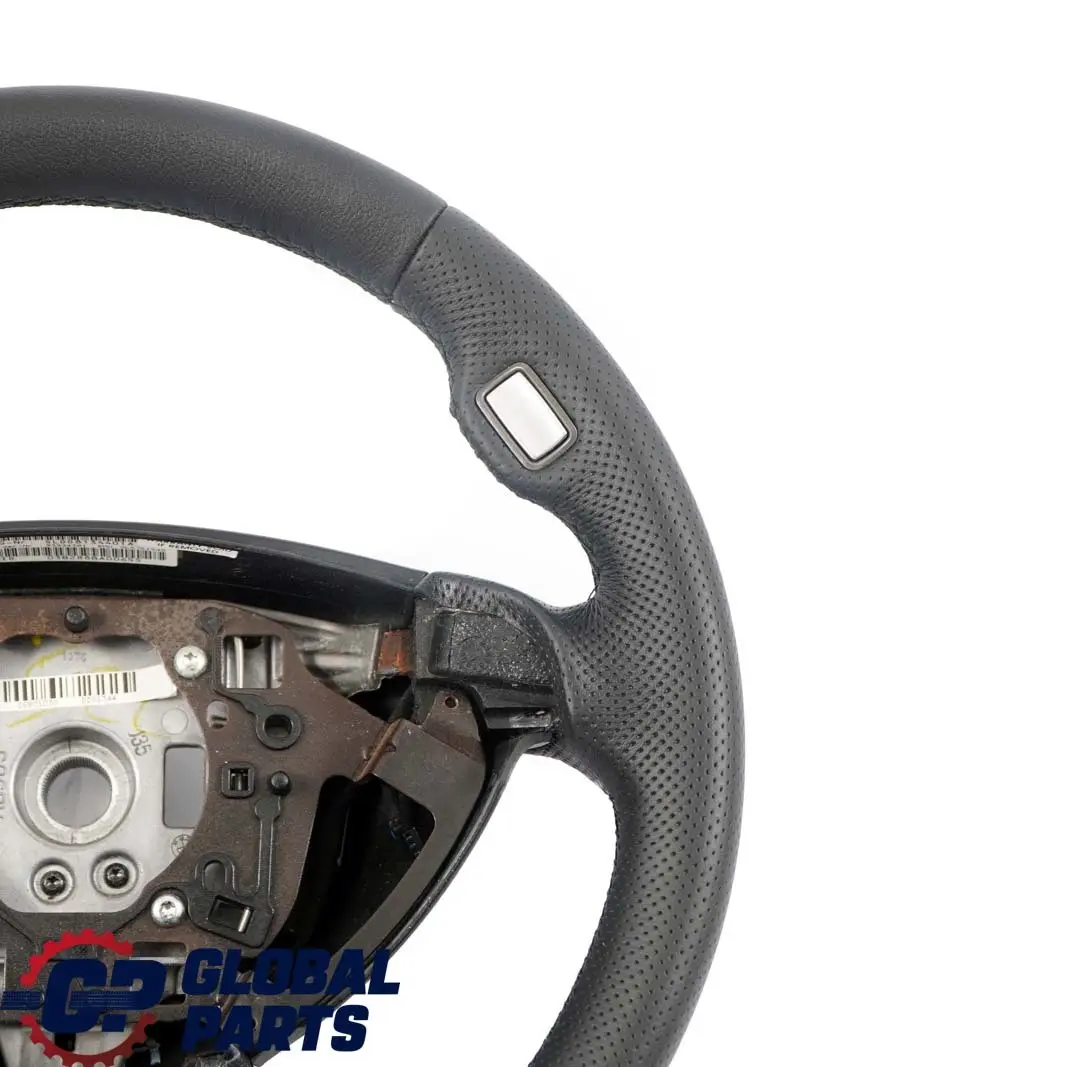 BMW 7 Series E65 E66 Black New Leather Sport Steering Wheel with Black Threads