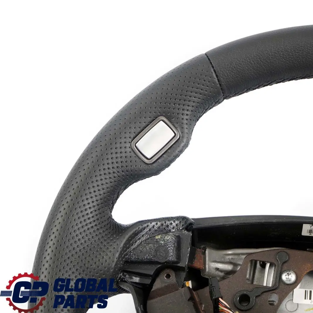 BMW 7 Series E65 E66 Black New Leather Sport Steering Wheel with Black Threads