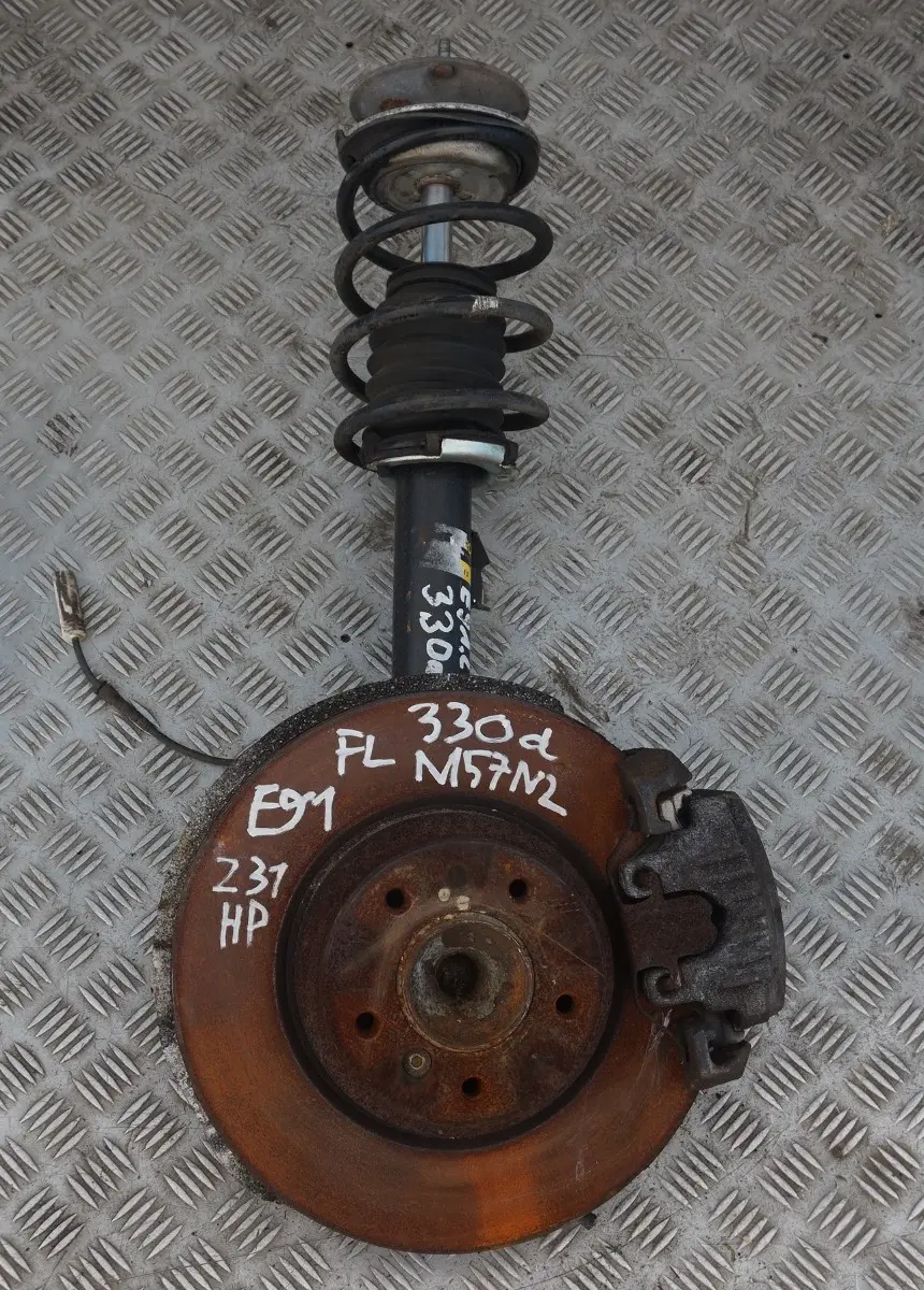 BMW E91 330d M57N2 Delantero Izquierdo Muelle Strut Freno Suspensión Pierna Hub