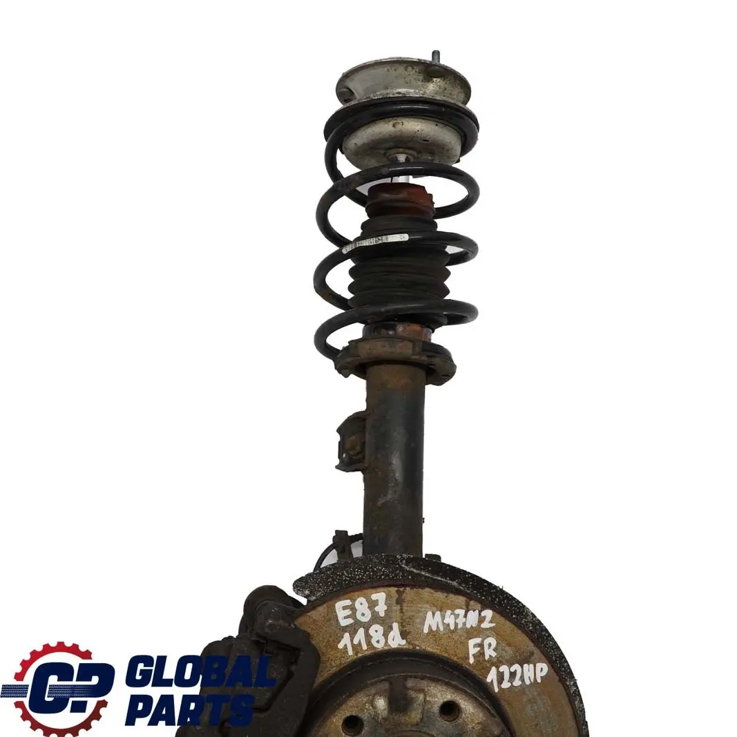 BMW 1 E87 118d M47N2 Delantero Derecho Pierna Muelle Strut Freno Suspensión Hub