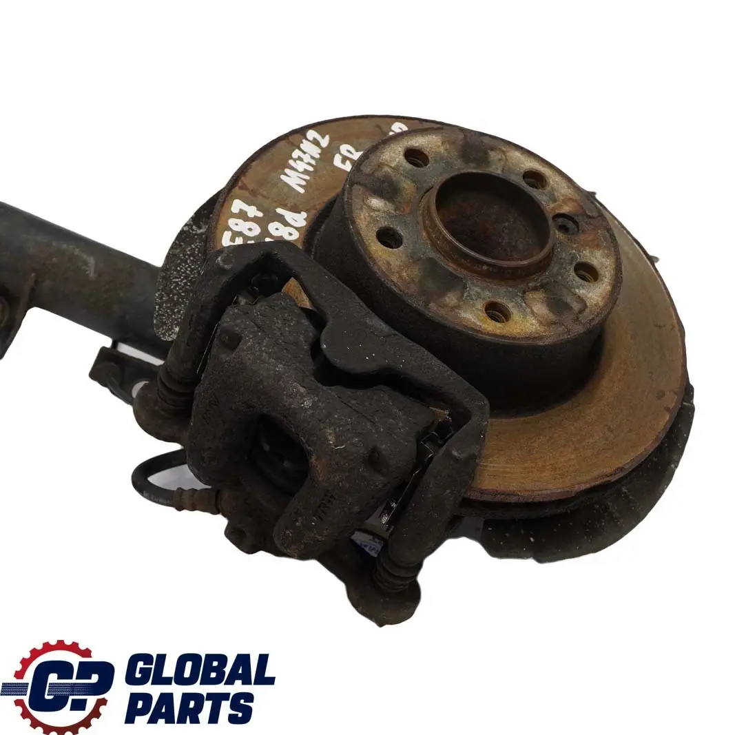 BMW 1 E87 118d M47N2 Delantero Derecho Pierna Muelle Strut Freno Suspensión Hub