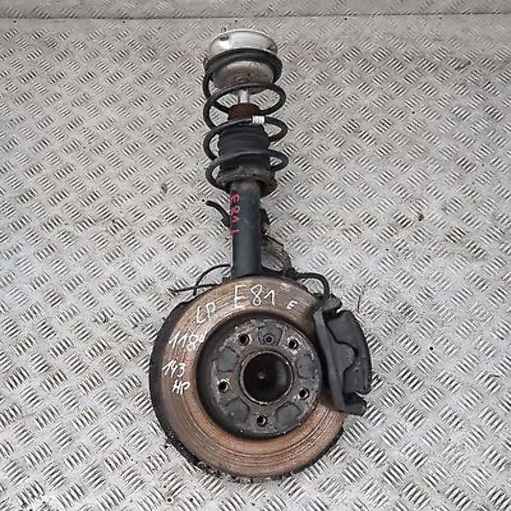 BMW E81 118d N47 Delantero Izquierdo Muelle Strut Freno Suspension Pierna Eje