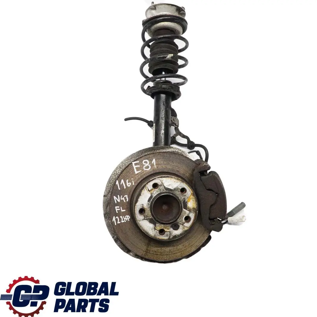 BMW E81 116i 2.0 N43 Delantero Izquierdo Muelle Strut Freno Suspension Pata Buje