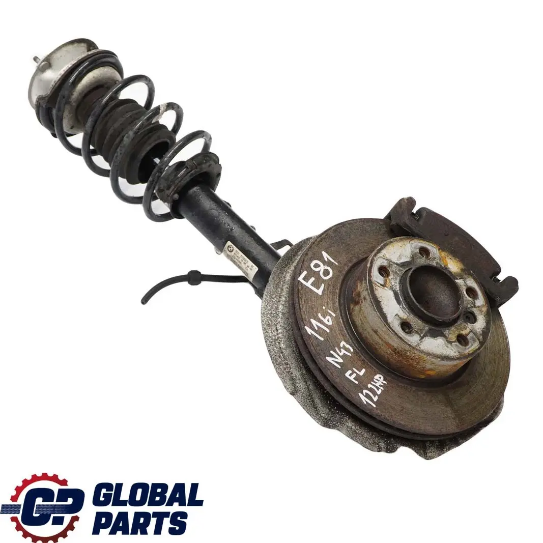 BMW E81 116i 2.0 N43 Delantero Izquierdo Muelle Strut Freno Suspension Pata Buje